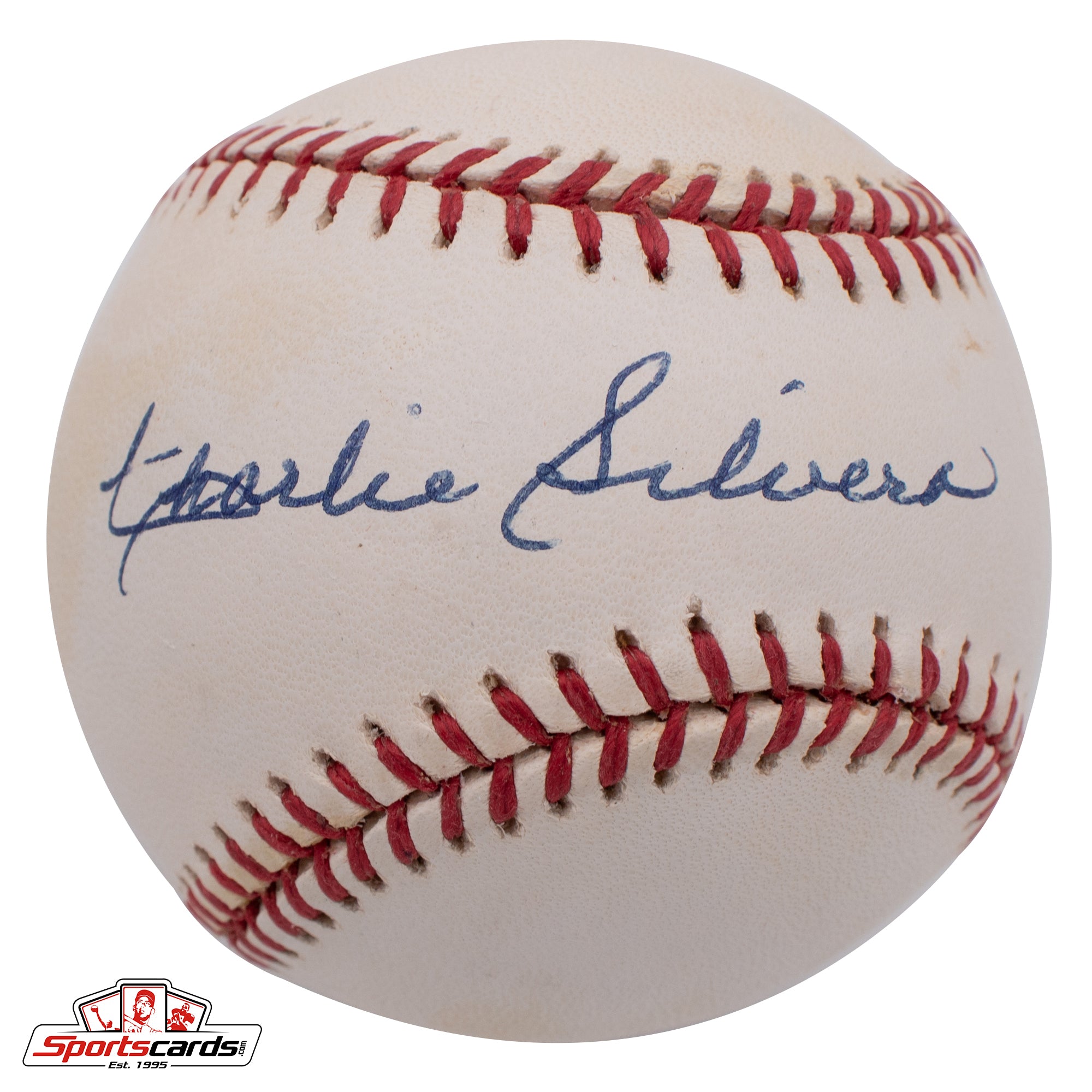 Charlie Silvera (d.2019) Single Signed Baseball NY Yankees Beckett BAS