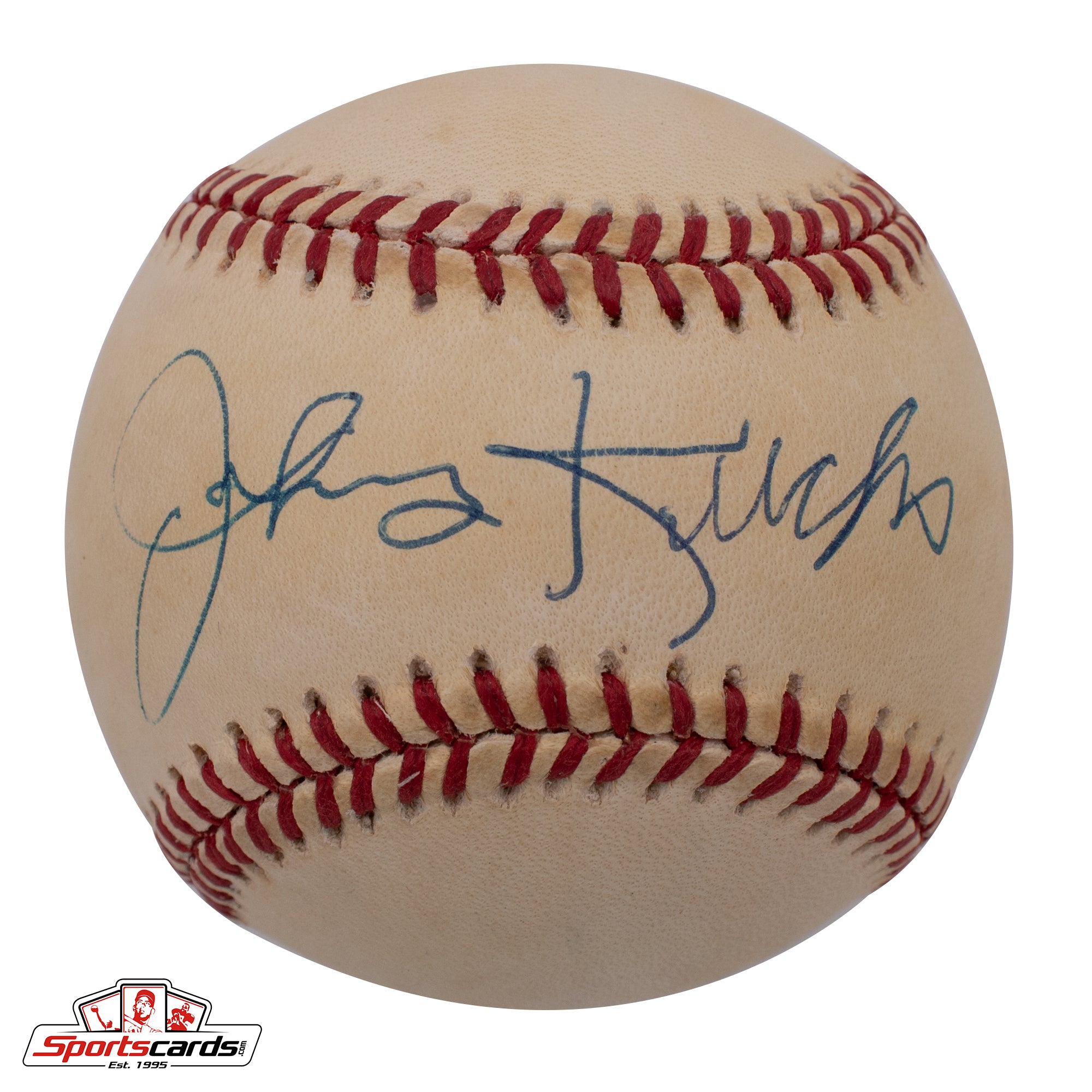 Johnny Kucks (d.2013) Single Signed Baseball Beckett BAS Yankees