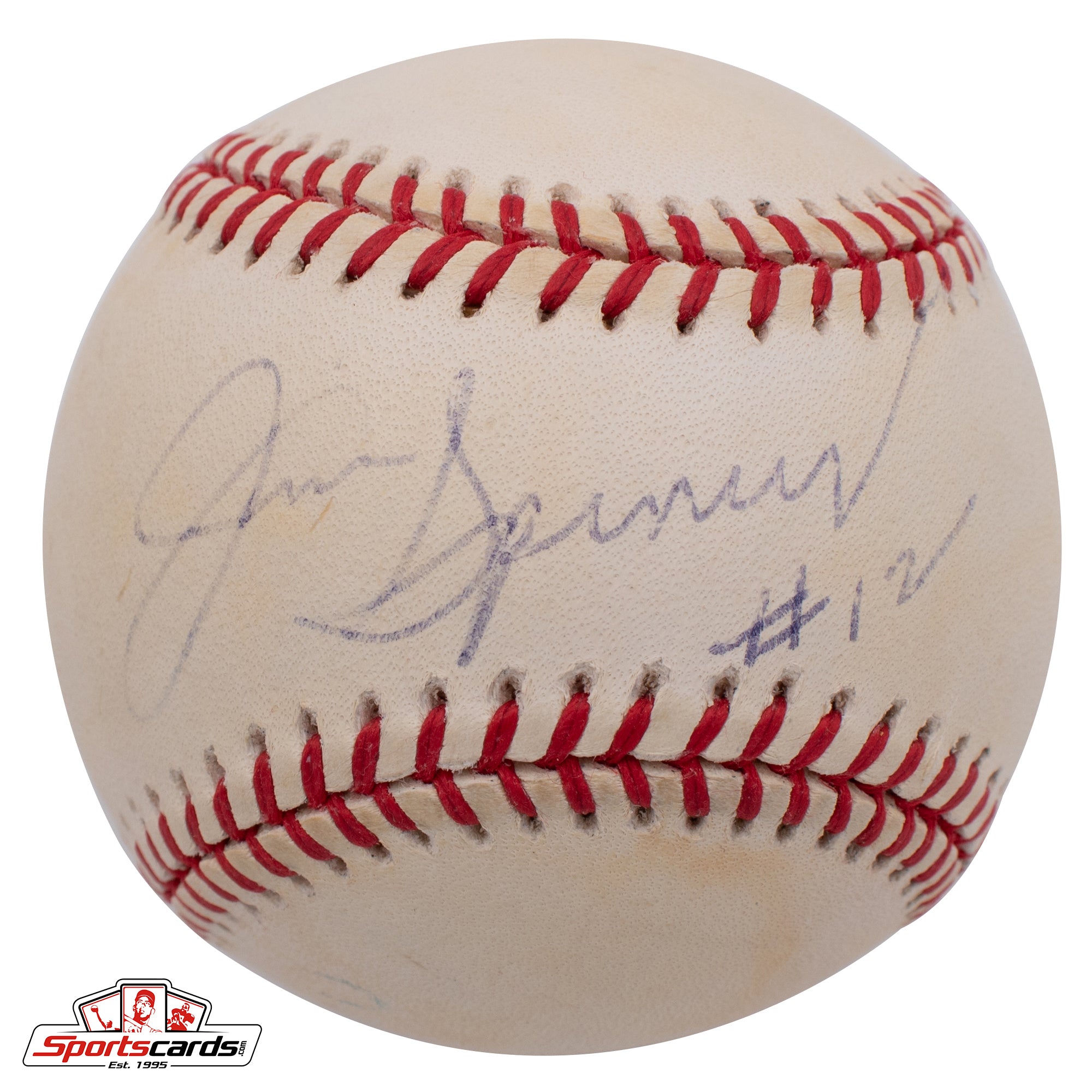 Jim Spencer (d.2002) Single Signed Baseball Beckett BAS Yankees