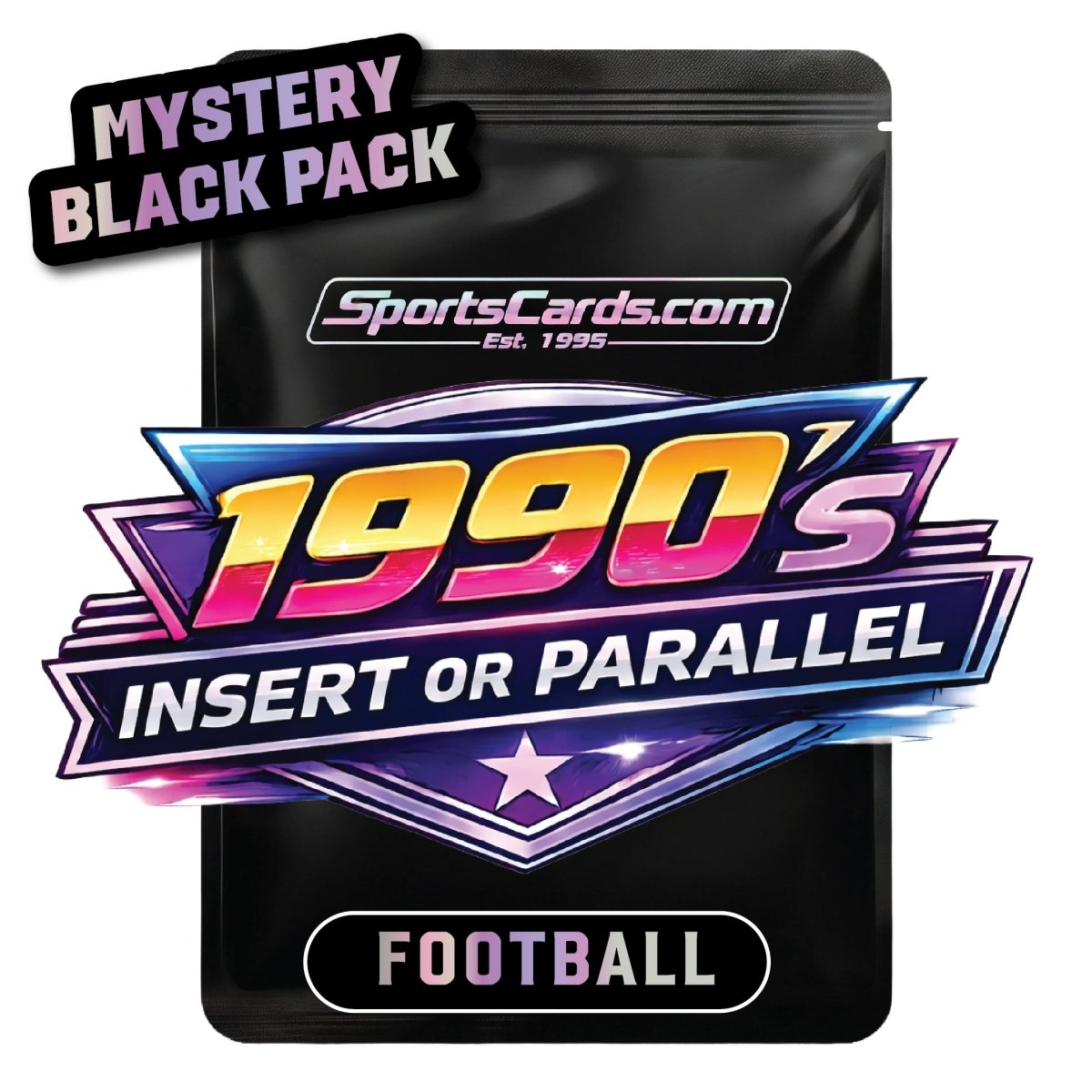 1990'S INSERT &amp; PARALLEL MYSTERY BLACK PACK - FOOTBALL