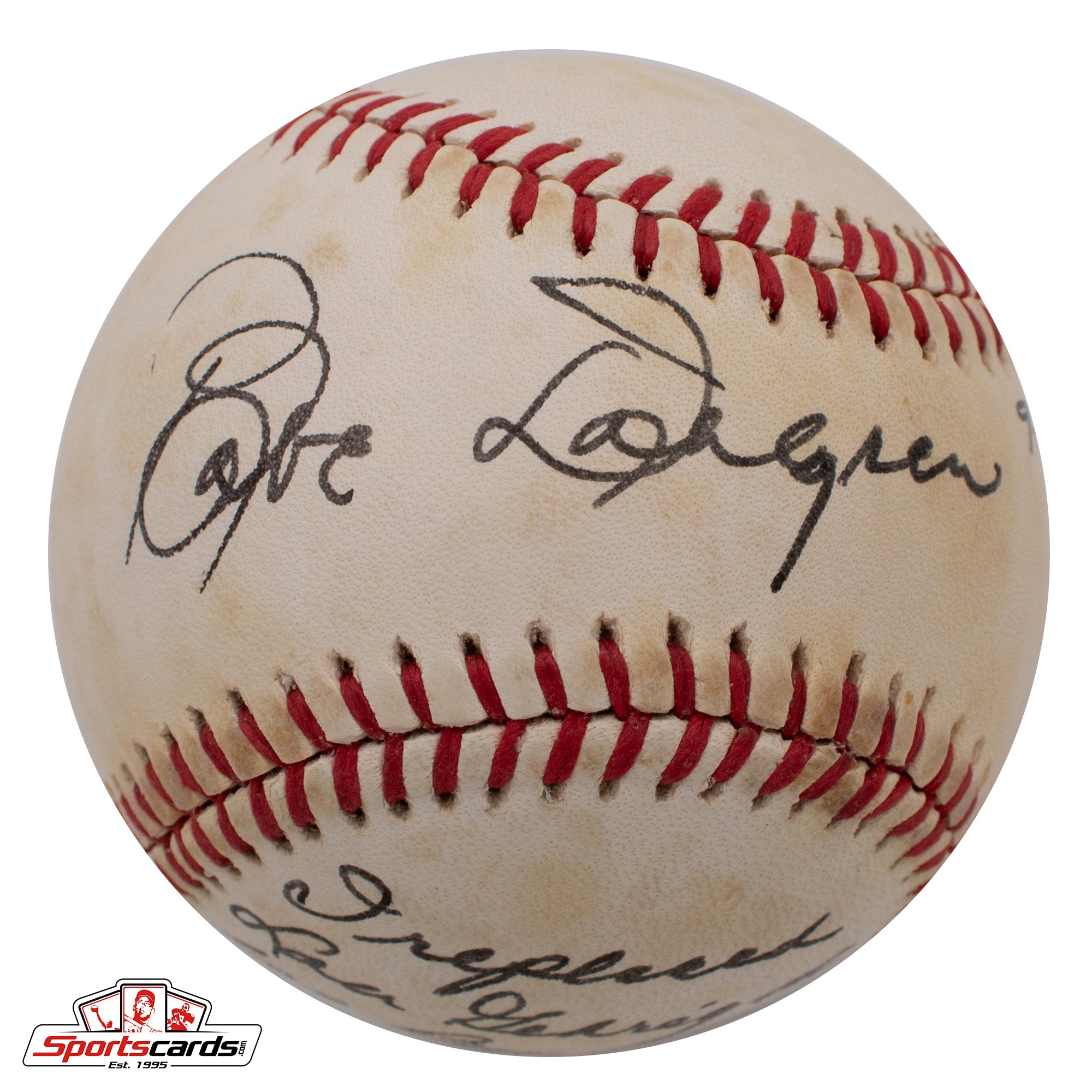 Babe Dahlgren "I Replaced Lou Gehrig" Signed Baseball Beckett BAS Yankees