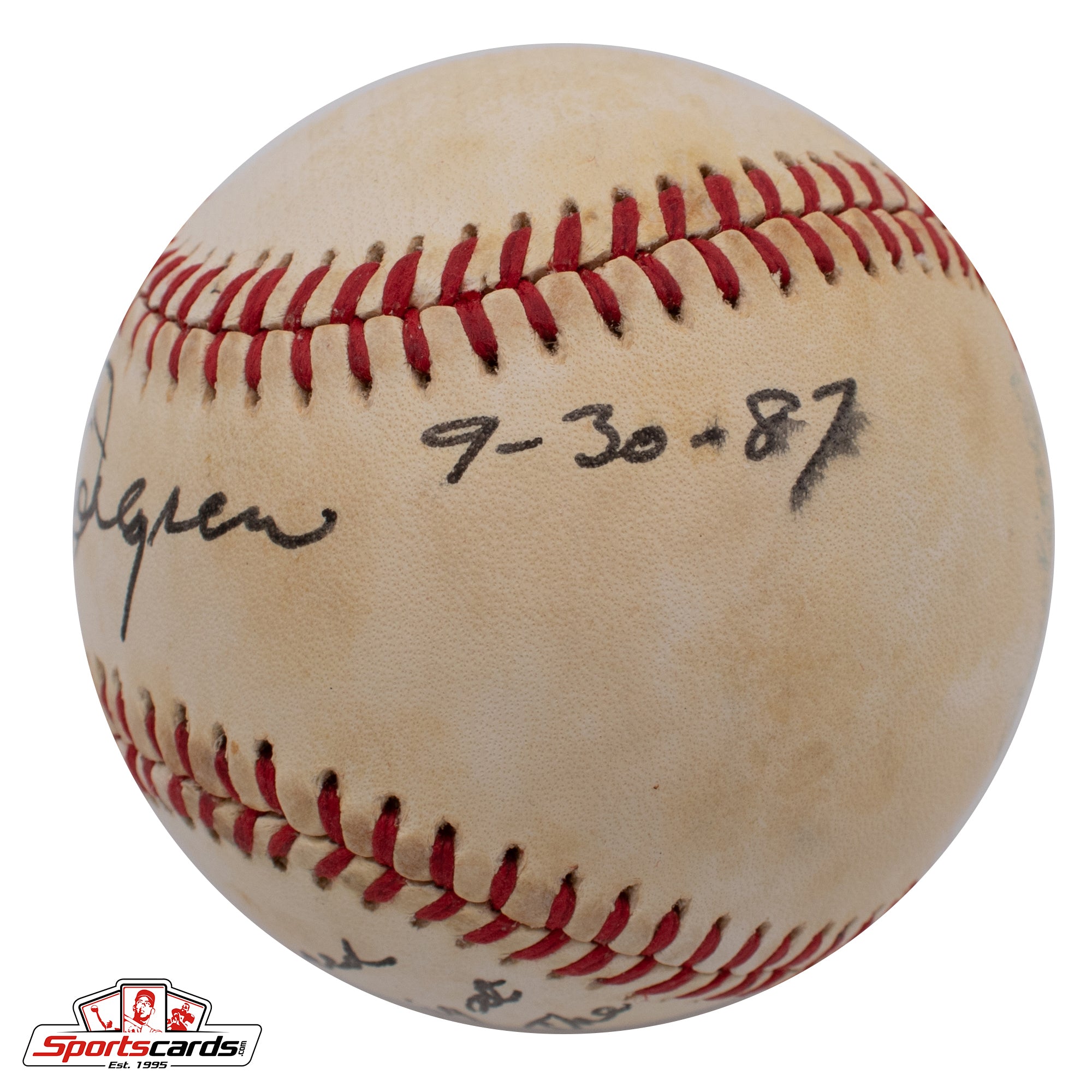 Babe Dahlgren "I Replaced Lou Gehrig" Signed Baseball Beckett BAS Yankees