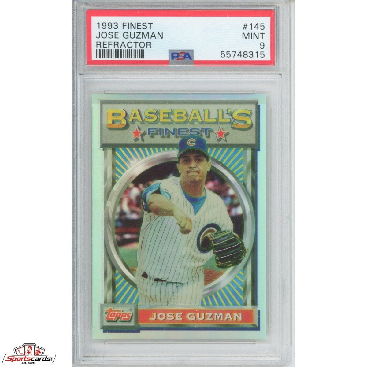 1993 Finest Jose Guzman Refractor #145 PSA 9