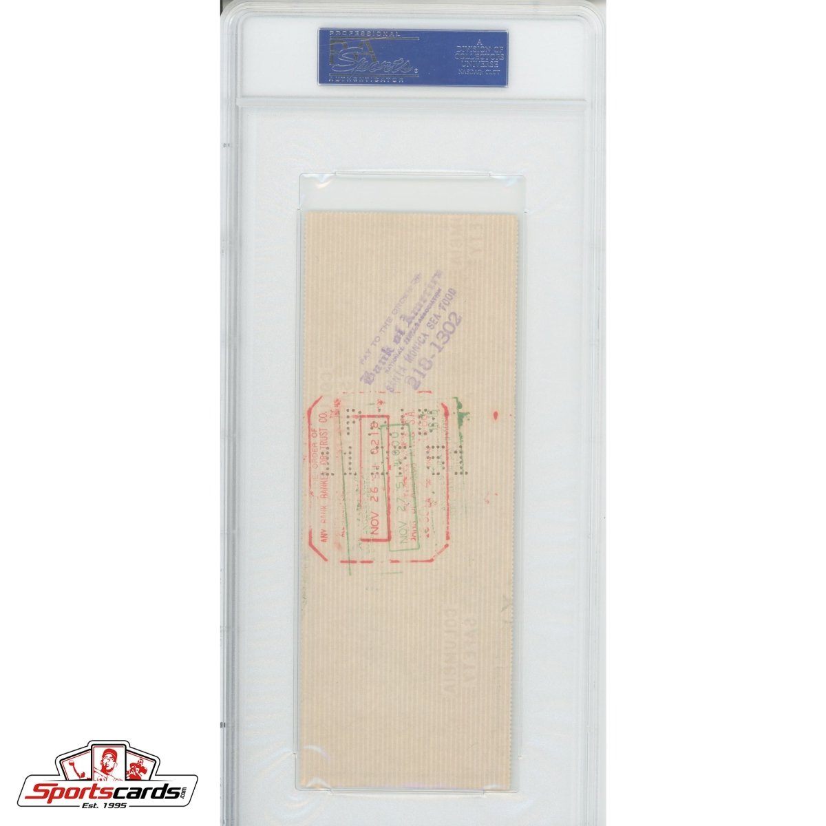 Francis X. Bushman Signed Autographed Check PSA/DNA Actor