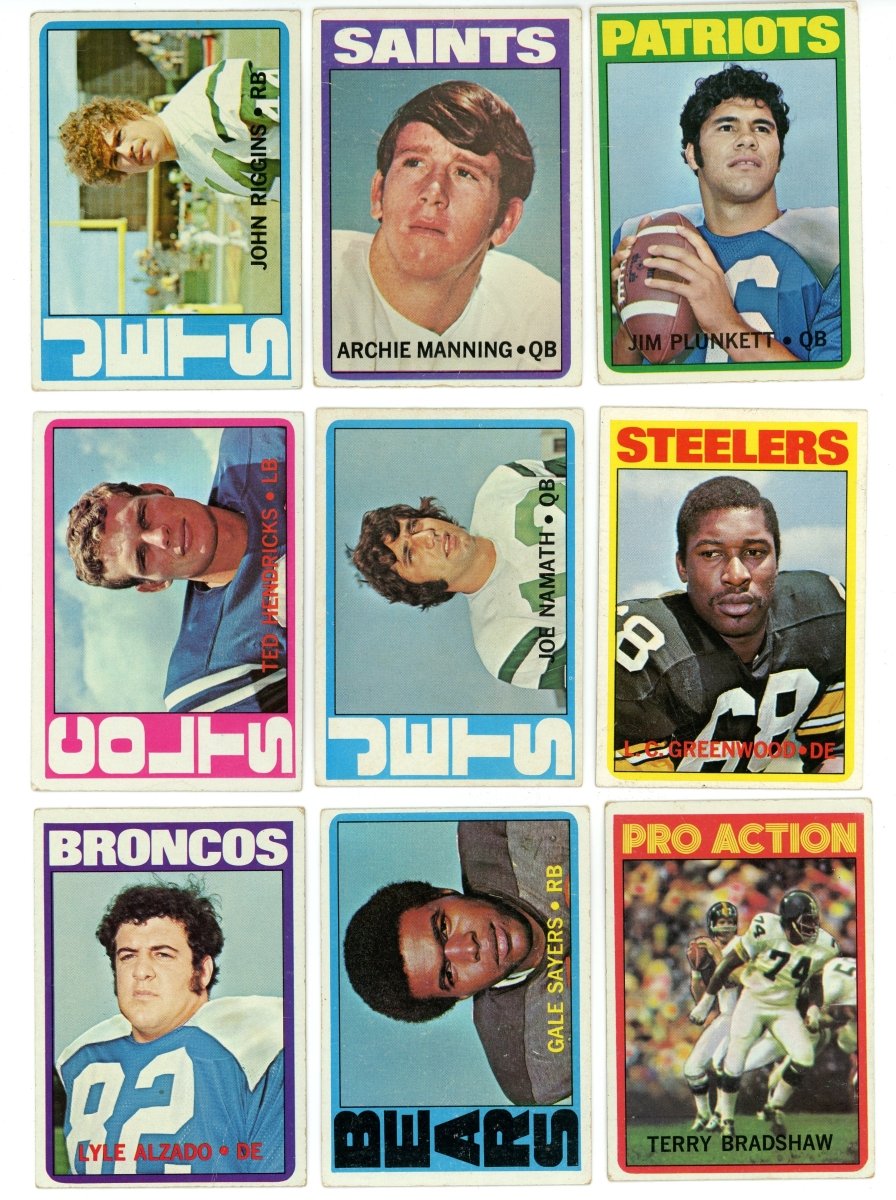 1972 TOPPS FOOTBALL LOW NUMBER SET BREAK BOX– 10 CARDS PER BOX! 2 HOFERS IN EVERY BOX!