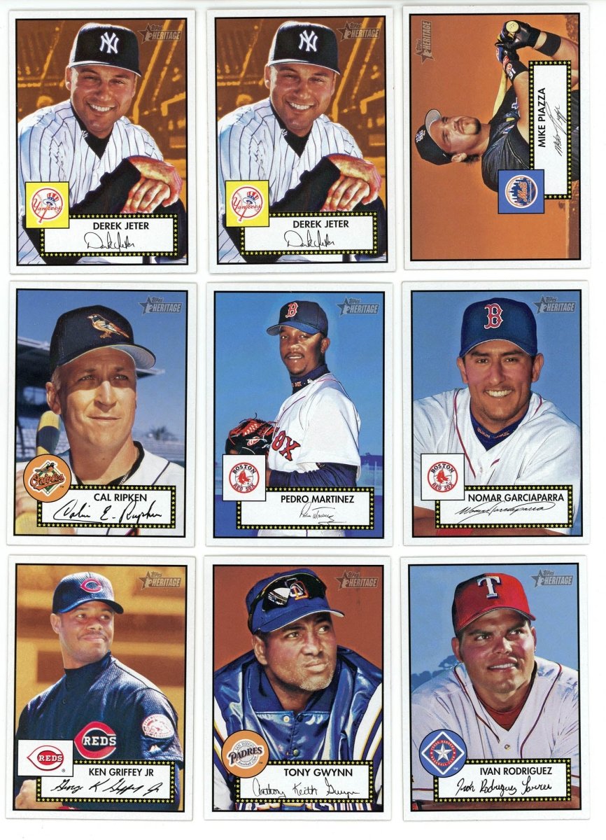 2001 Topps Heritage Baseball Master Set w/All SPs Plus Insert Sets - 1952 Topps Design
