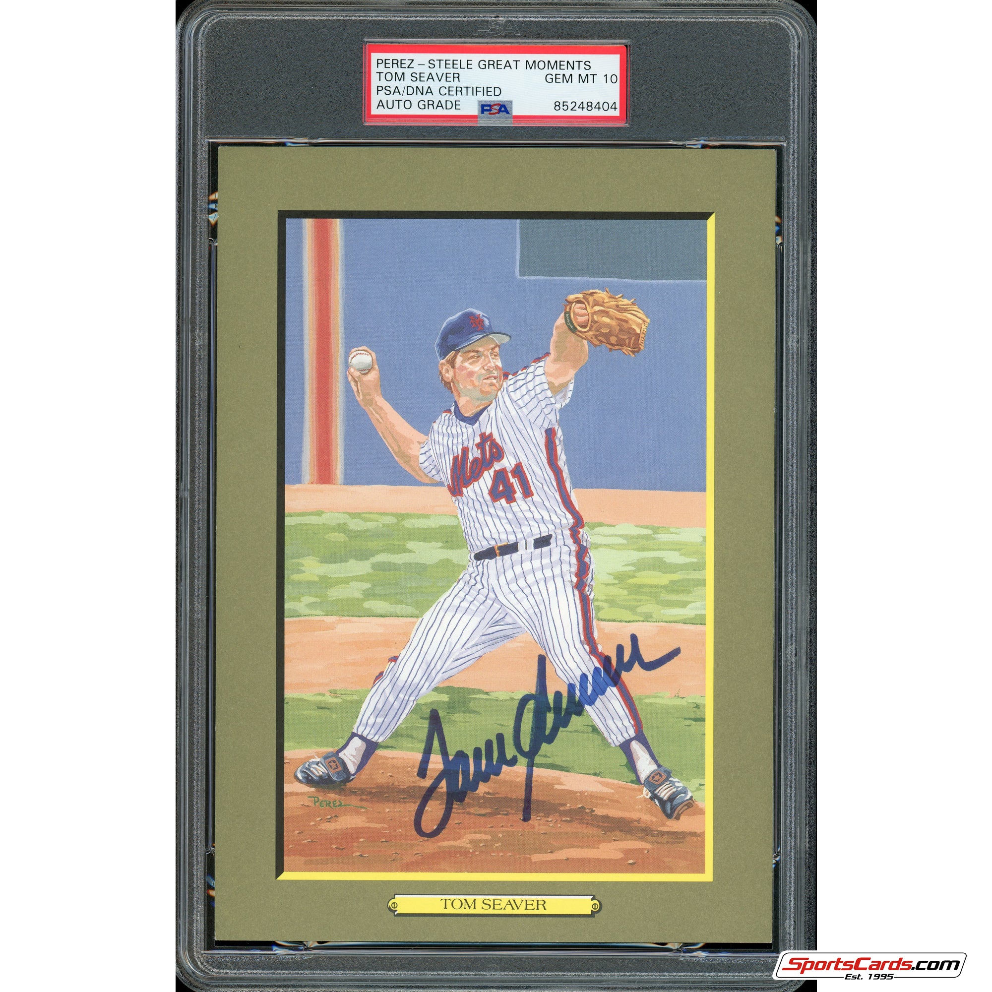 Tom Seaver Signed Auto Perez-Steele Great Moments PSA Gem Mint 10