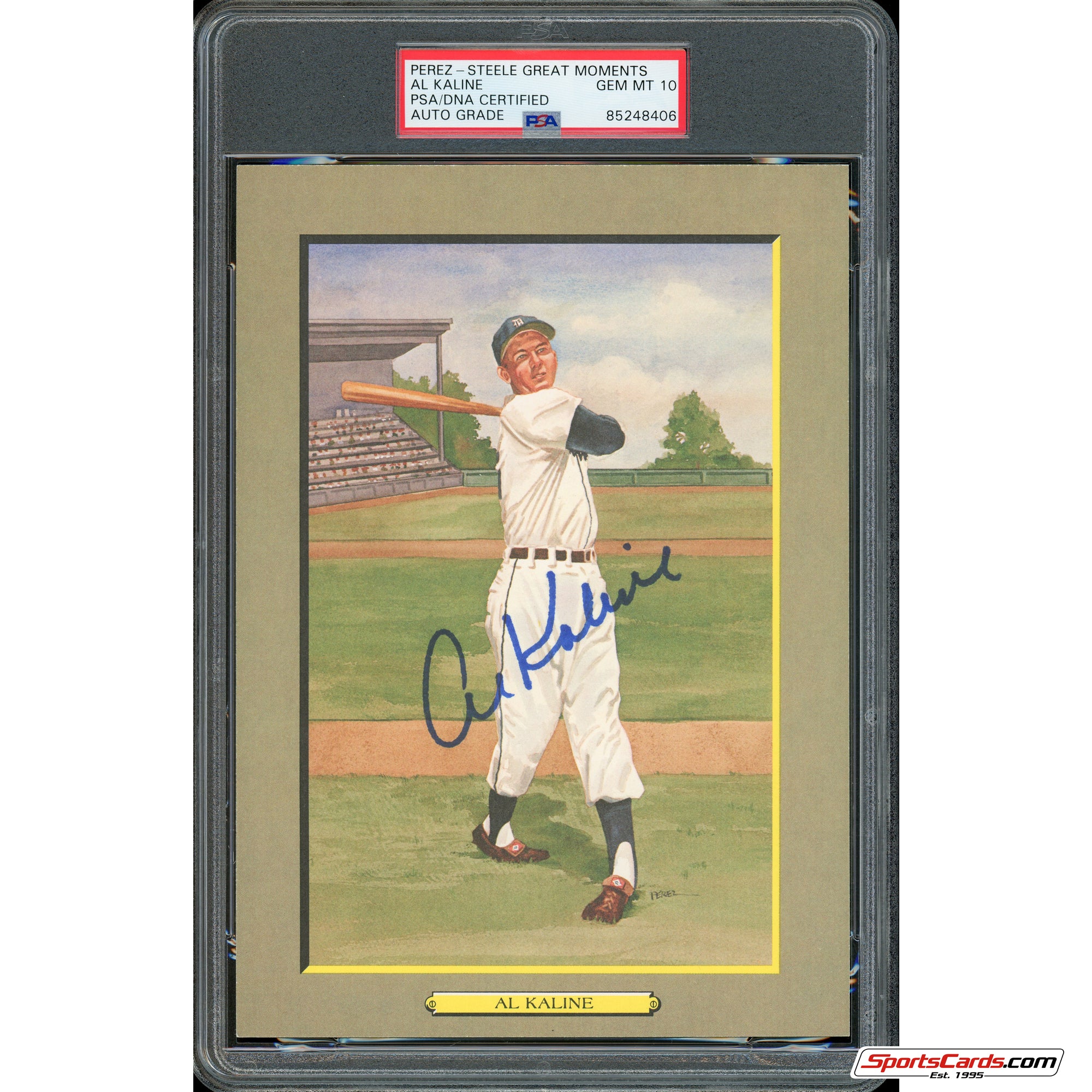 Al Kaline Signed Auto Perez-Steele Great Moments PSA Gem Mint 10