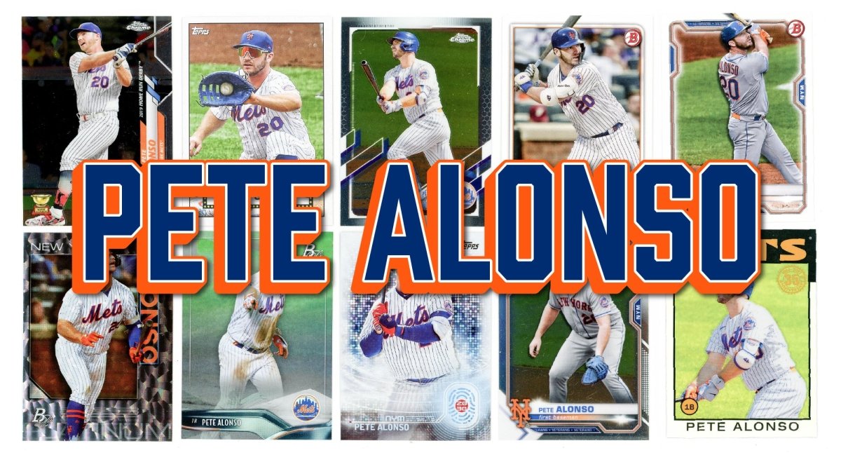 Pete Alonso (10) Different Card Player Pack - In Semi Rigid Holders!