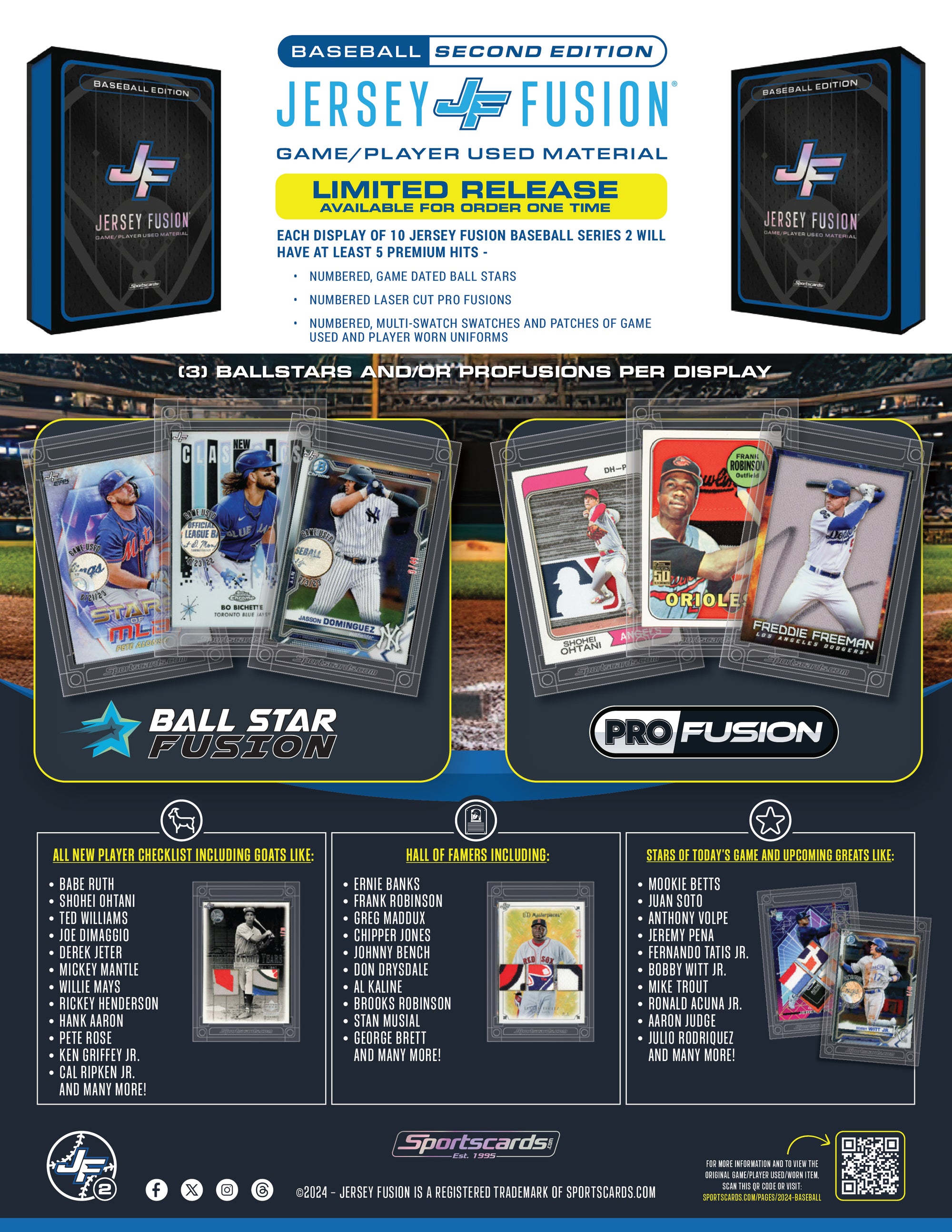 Jersey Fusion Baseball Edition Series 2 Display - (10) Sealed Jersey Fusion Boxes