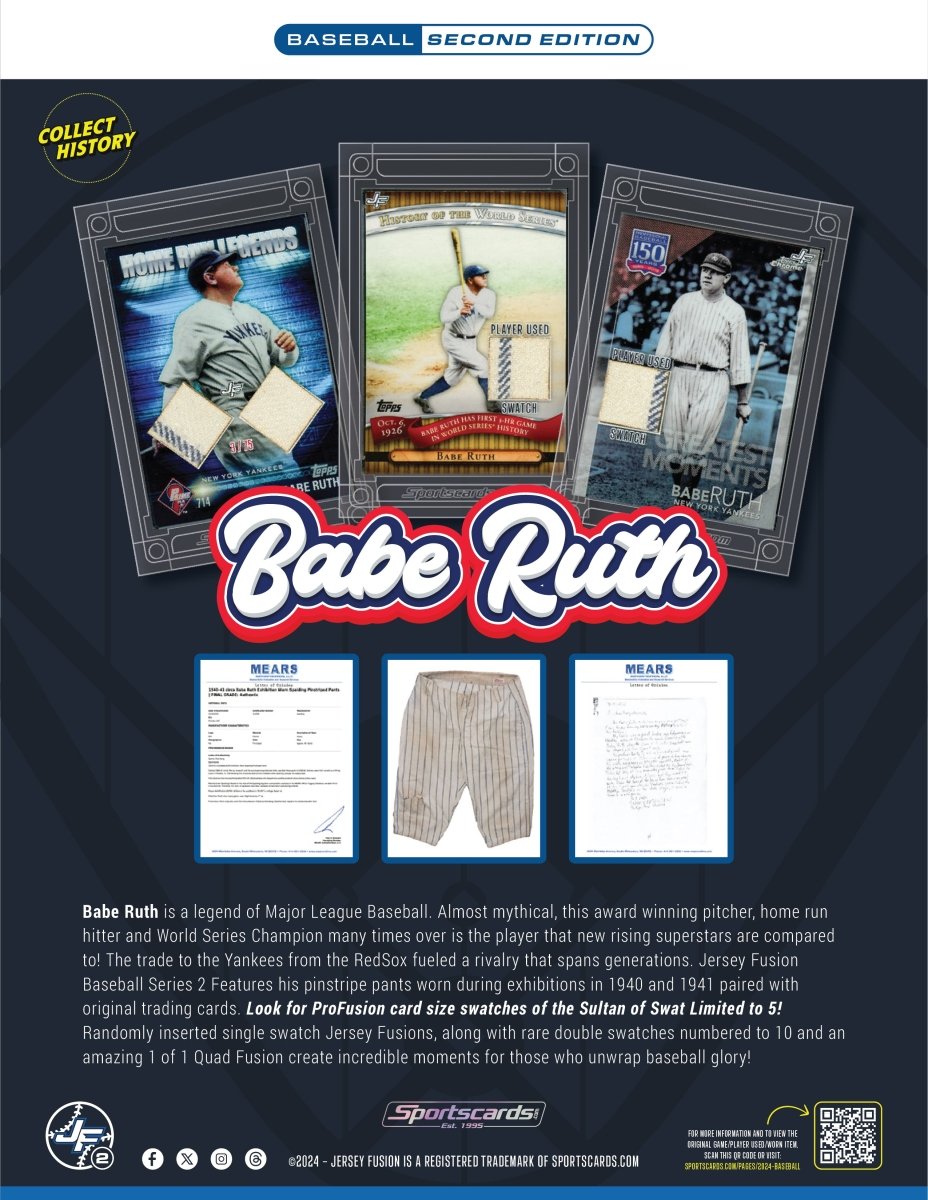 Jersey Fusion Baseball Edition Series 2 Display - (10) Sealed Jersey Fusion Boxes