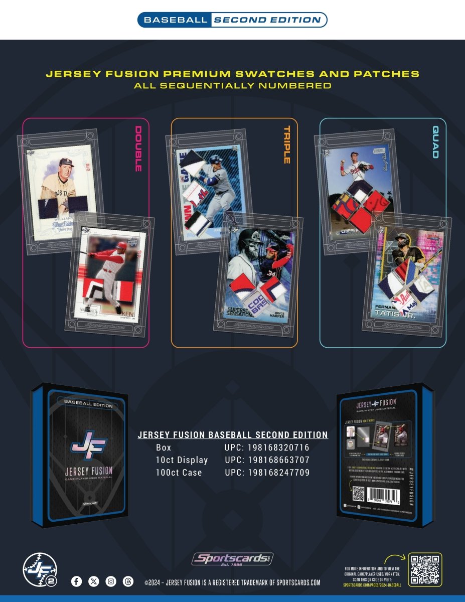Jersey Fusion Baseball Edition Series 2 Display - (10) Sealed Jersey Fusion Boxes