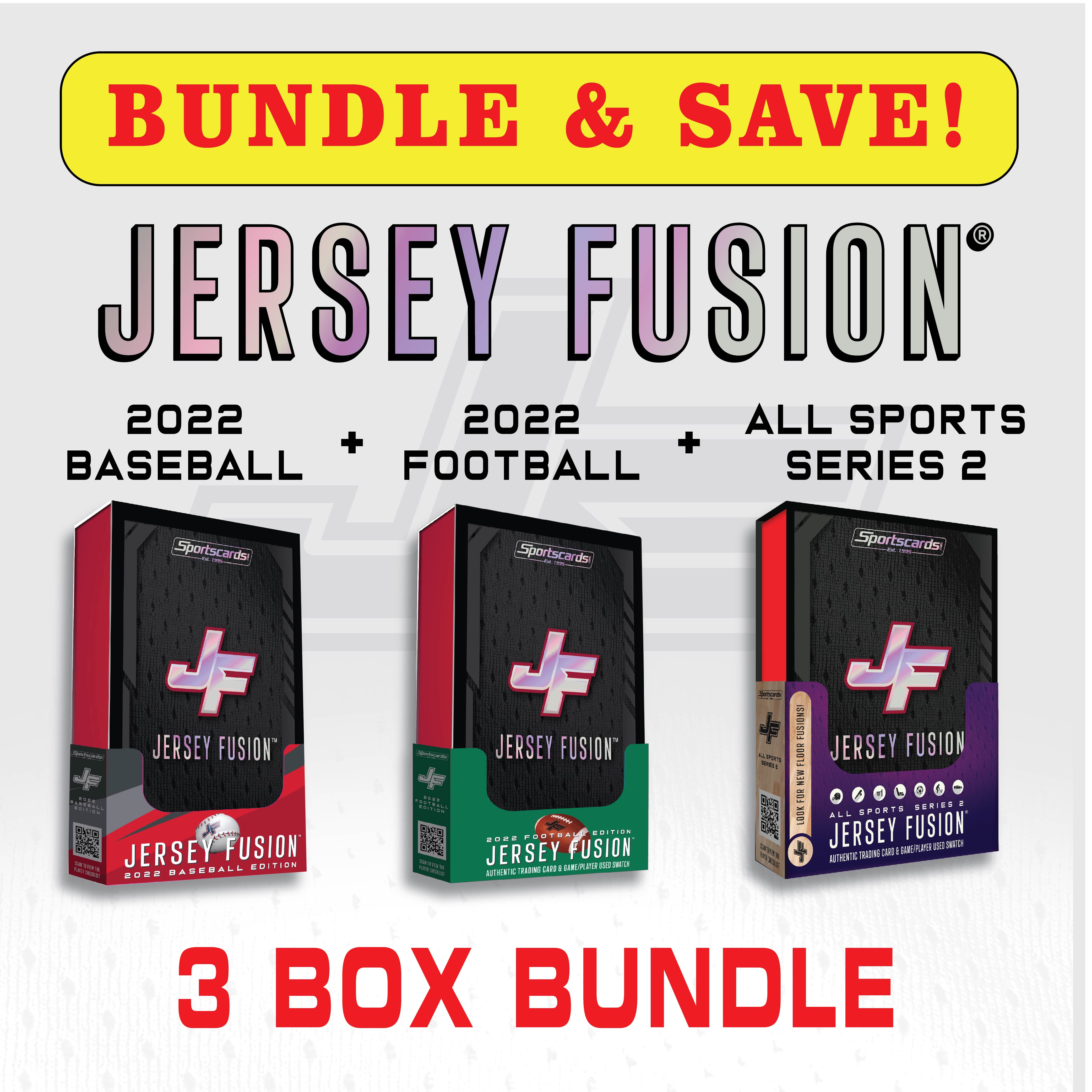 Jersey Fusion Bundle - (3) Sealed Boxes! Baseball + Football + All Sports 2!