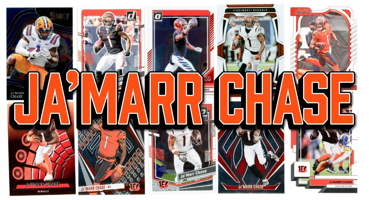 Ja'Marr Chase (10) Different Card Player Pack - In Semi Rigid Holders!