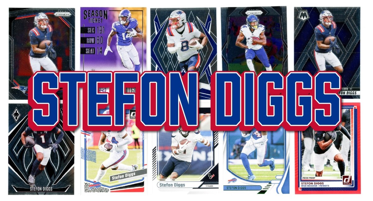 Stefon Diggs (10) Different Card Player Pack - In Semi Rigid Holders!