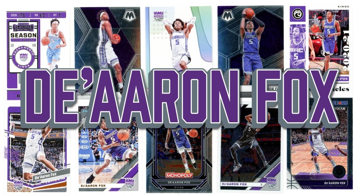 De'Aaron Fox (10) Different Card Player Pack - In Semi Rigid Holders!