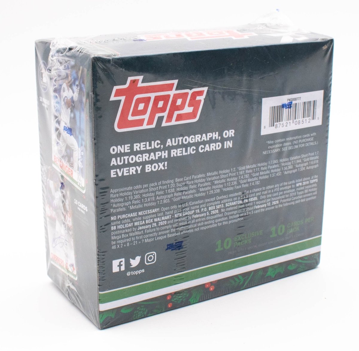2019 Topps Baseball Factory Sealed Holiday Mega Box