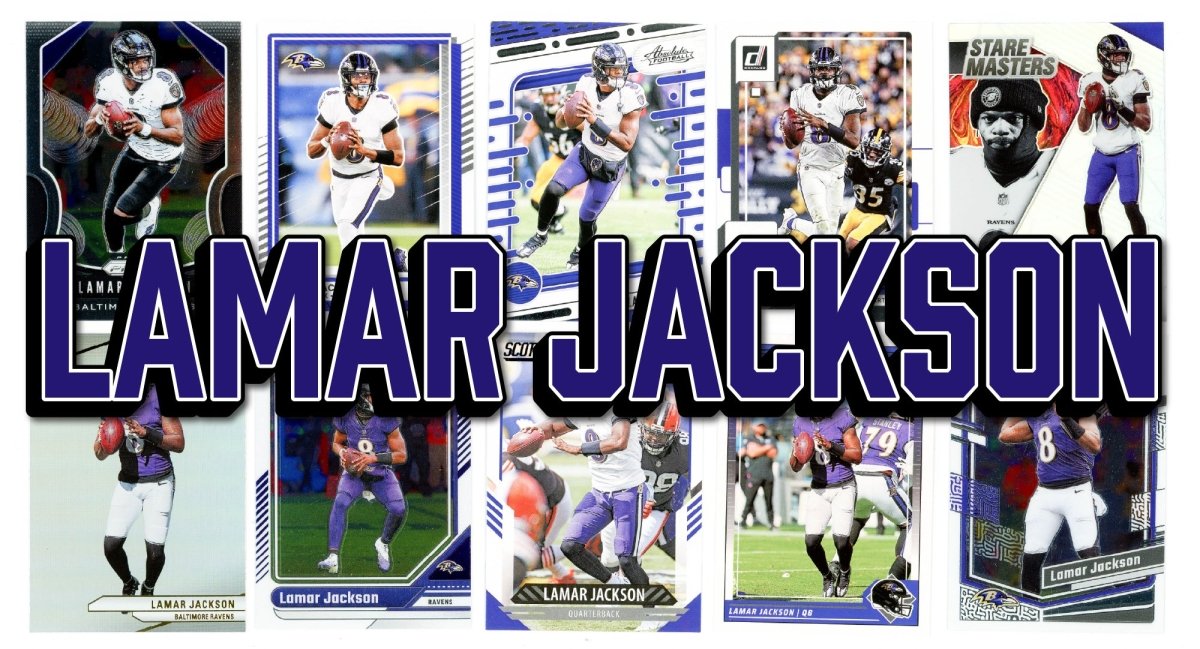 Lamar Jackson (10) Different Card Player Pack - In Semi Rigid Holders!