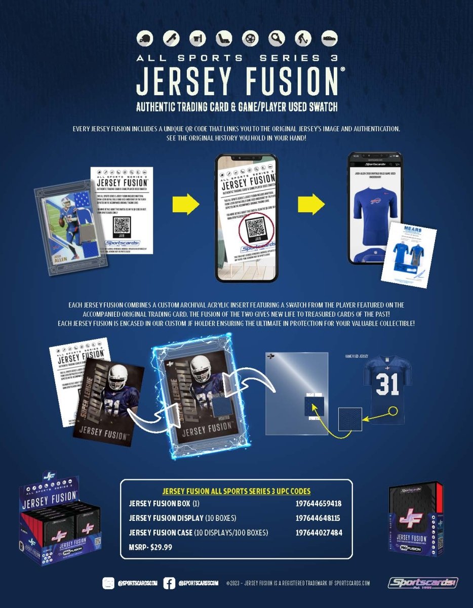 Jersey Fusion All Sports Series 3 Display Box - (10) Sealed Boxes