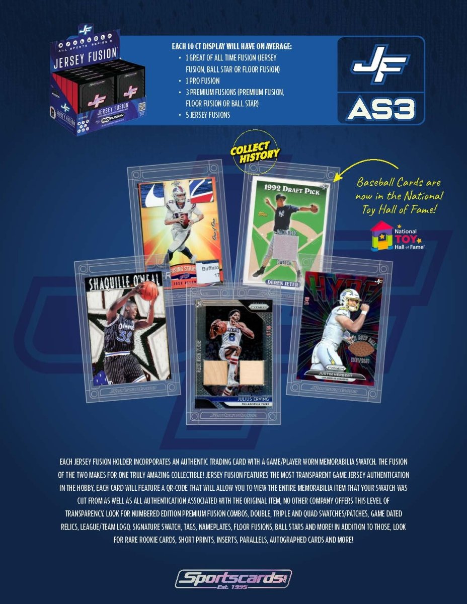 Jersey Fusion All Sports Series 3 Sealed Box - (1) Jersey Fusion Per Box
