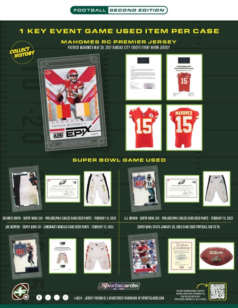 Jersey Fusion Football Edition Series 2 Sealed Box - (1) Jersey Fusion Per Box