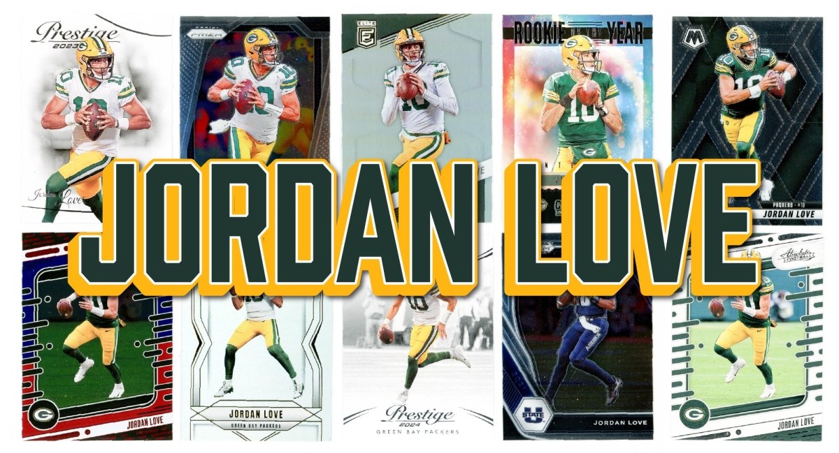 Jordan Love (10) Different Card Player Pack - In Semi Rigid Holders!