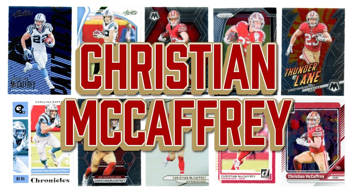 Christian McCaffrey (10) Different Card Player Pack - In Semi Rigid Holders!