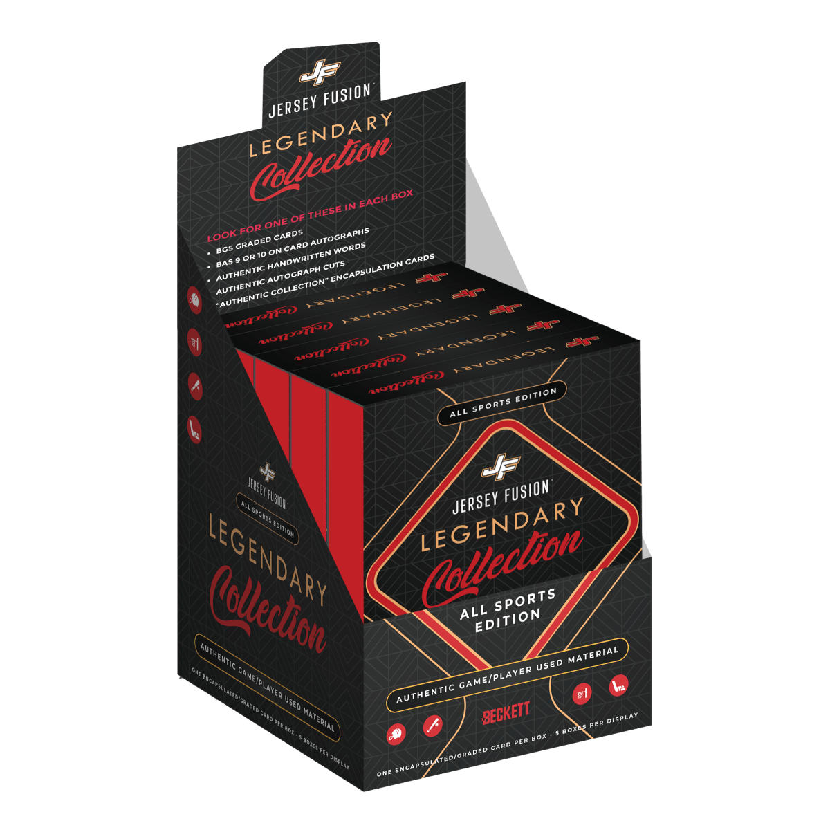 Jersey Fusion "Legendary Collection" Display - (5) Sealed Boxes
