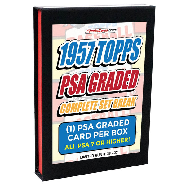 1957 TOPPS BASEBALL COMPLETE PSA GRADED SET BREAK – 1 CARD PER BOX! AL