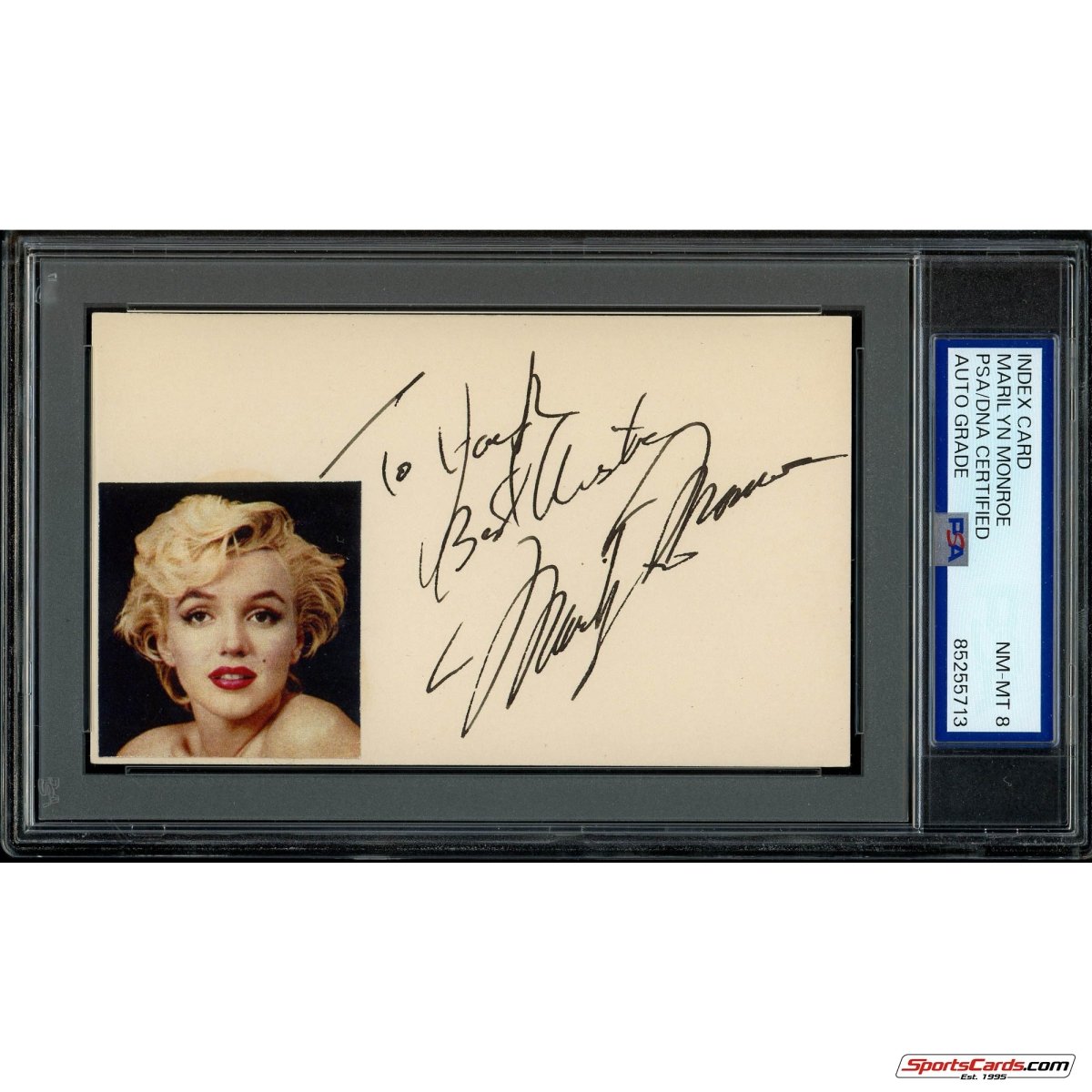 Exceptional Marilyn Monroe Signed Auto 3x5 Card PSA/DNA