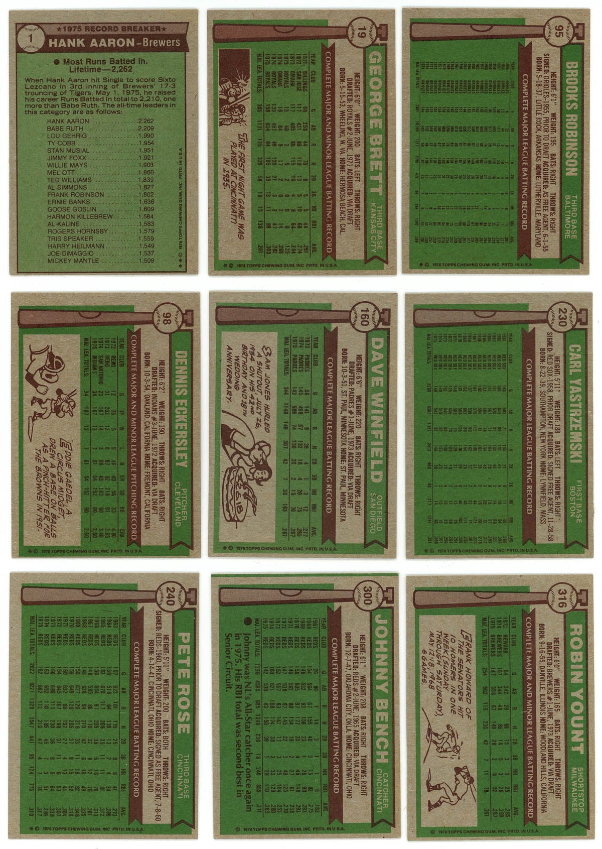 1976 TOPPS BASEBALL COMPLETE SET BREAK – 18 CARDS PER BOX! 2 HOFers IN EACH BOX!