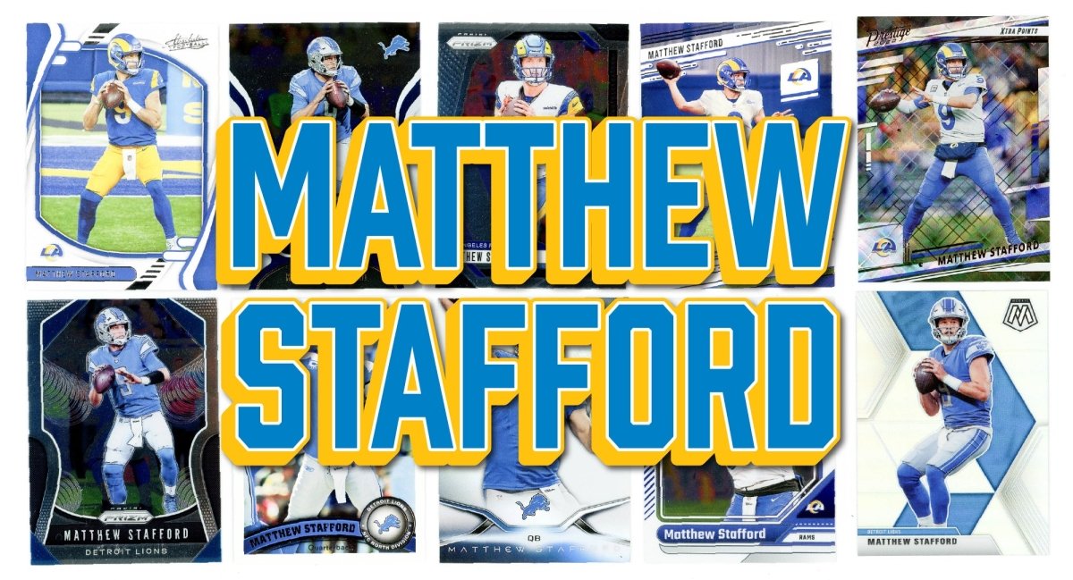 Matthew Stafford (10) Different Card Player Pack - In Semi Rigid Holders!