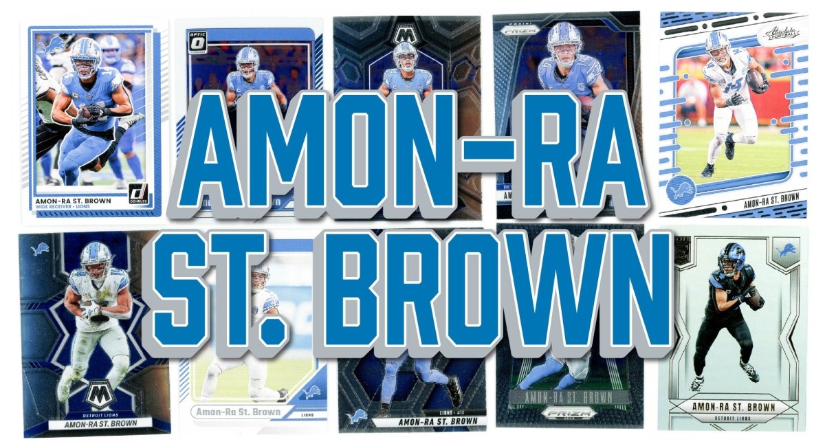 Amon-Ra St. Brown (10) Different Card Player Pack - In Semi Rigid Holders!