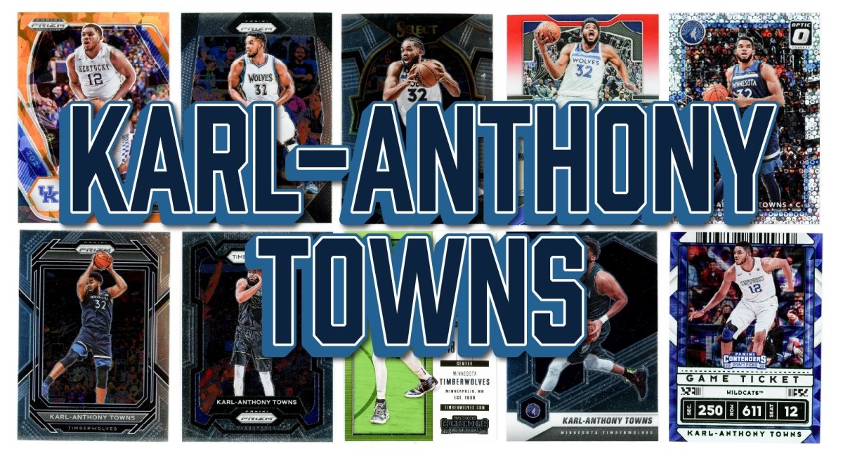 Karl-Anthony Towns (10) Different Card Player Pack - In Semi Rigid Holders!