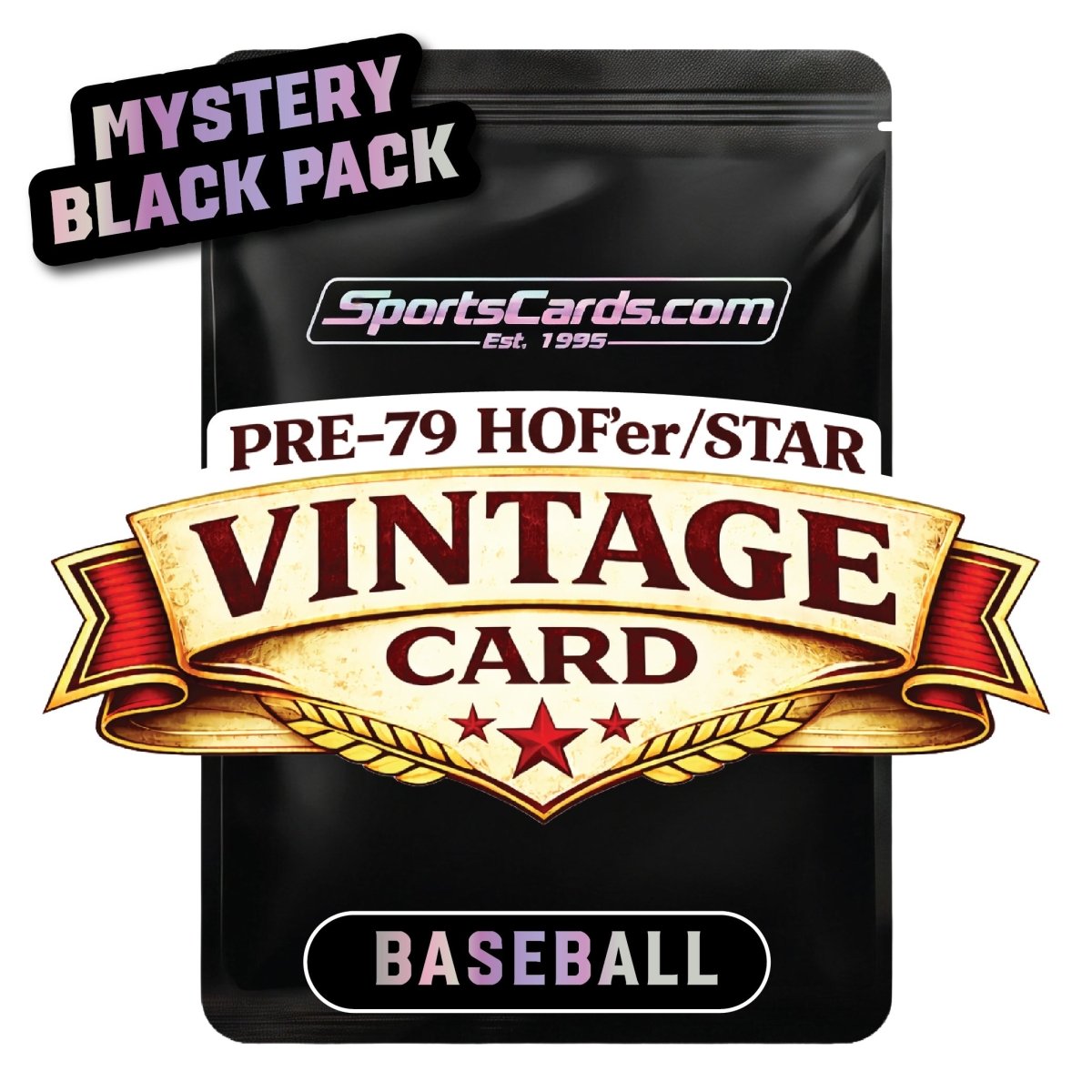 VINTAGE PRE-1979 HALL OF FAMER OR STAR BLACK PACK - BASEBALL