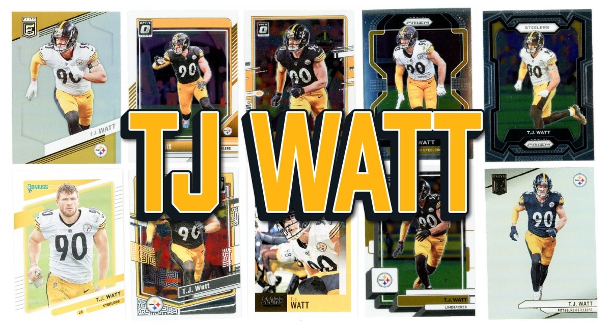 T.J. Watt (10) Different Card Player Pack - In Semi Rigid Holders!