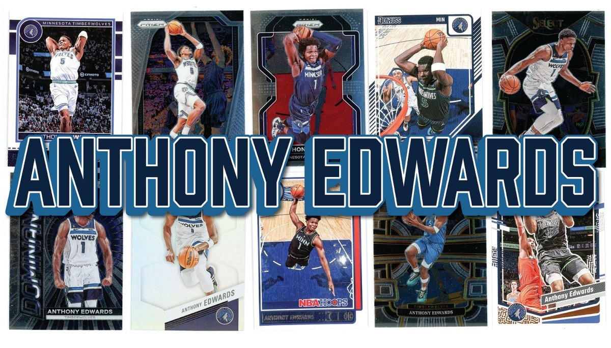 Anthony Edwards (10) Different Card Player Pack – In Semi Rigid Holders!