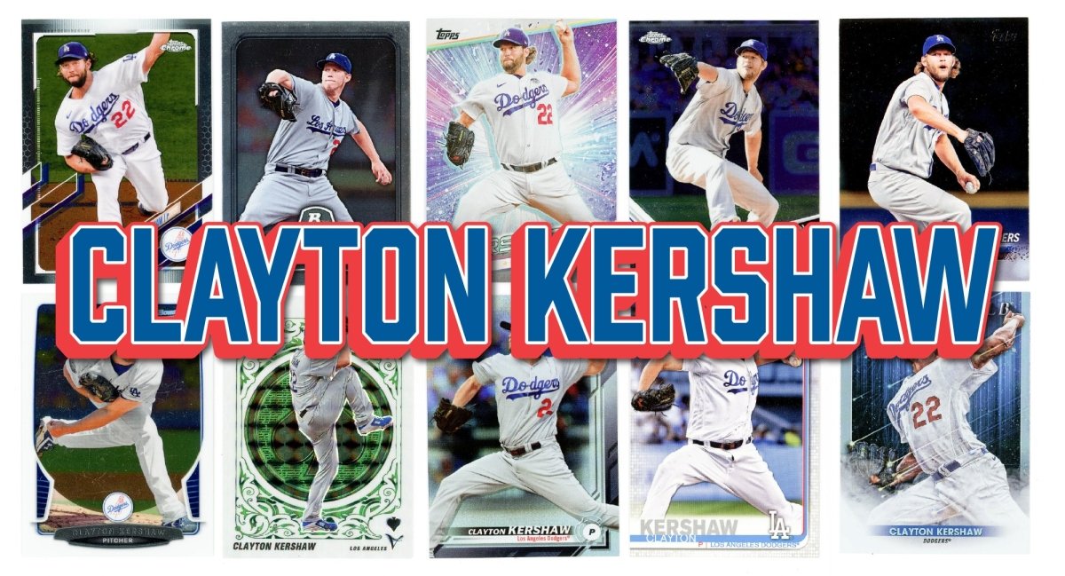 Clayton Kershaw (10) Different Card Player Pack - In Semi Rigid Holders!