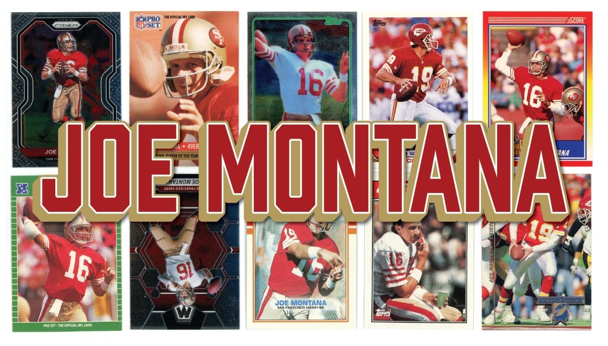 Joe Montana (10/25) Different Card Player Pack – In Semi Rigid Holders!