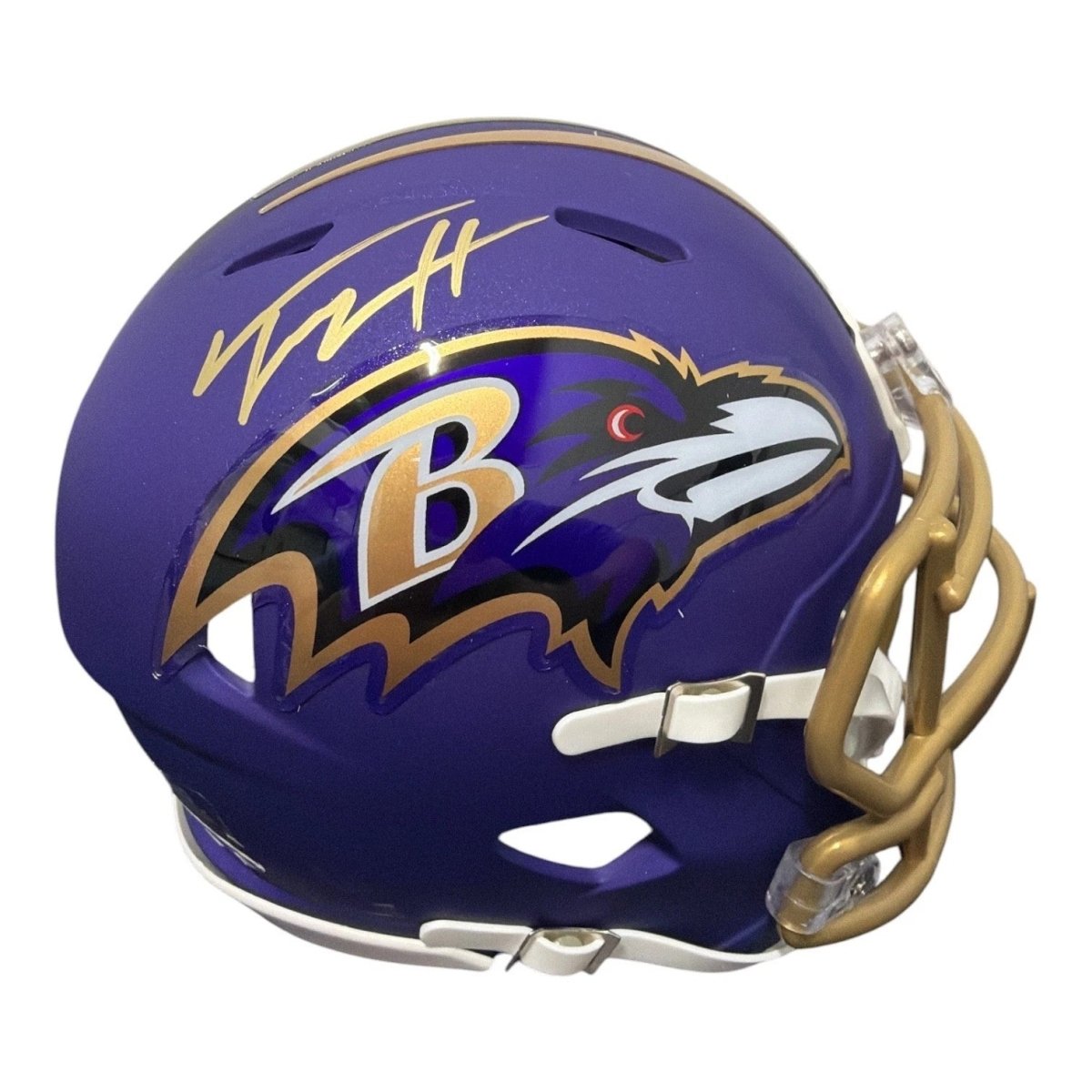 Trey Hendrickson Signed Ravens Alt #1 FS Full Size Helmet JSA Witness COA