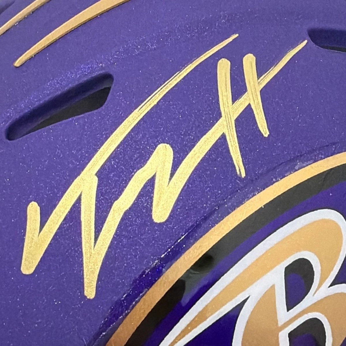Trey Hendrickson Signed Ravens Alt #1 FS Full Size Helmet JSA Witness COA