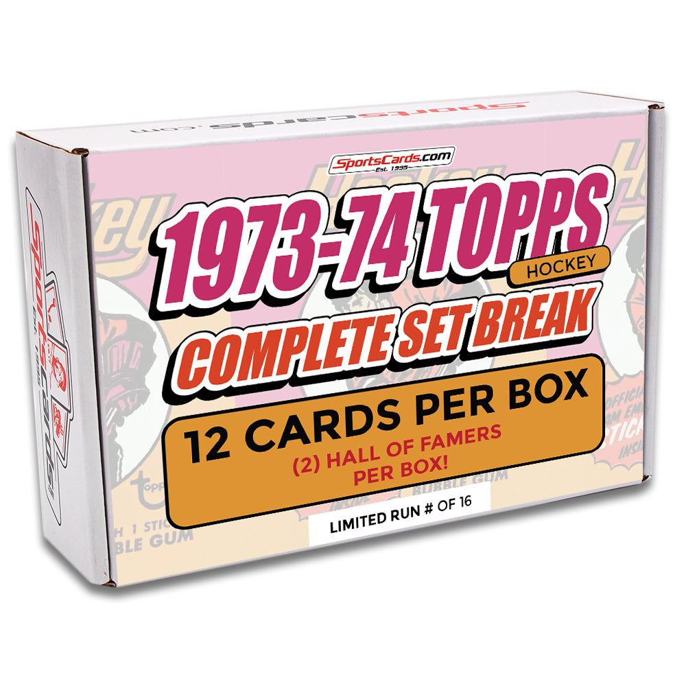 1973-74 TOPPS HOCKEY COMPLETE SET BREAK - 12 CARDS PER BOX! 2 HOFERS PER BOX!