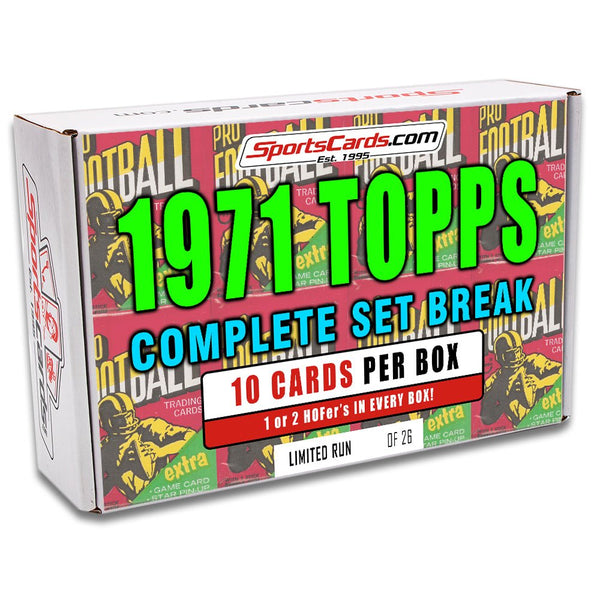 1971 TOPPS FOOTBALL COMPLETE SET BREAK - 10 CARDS PER BOX