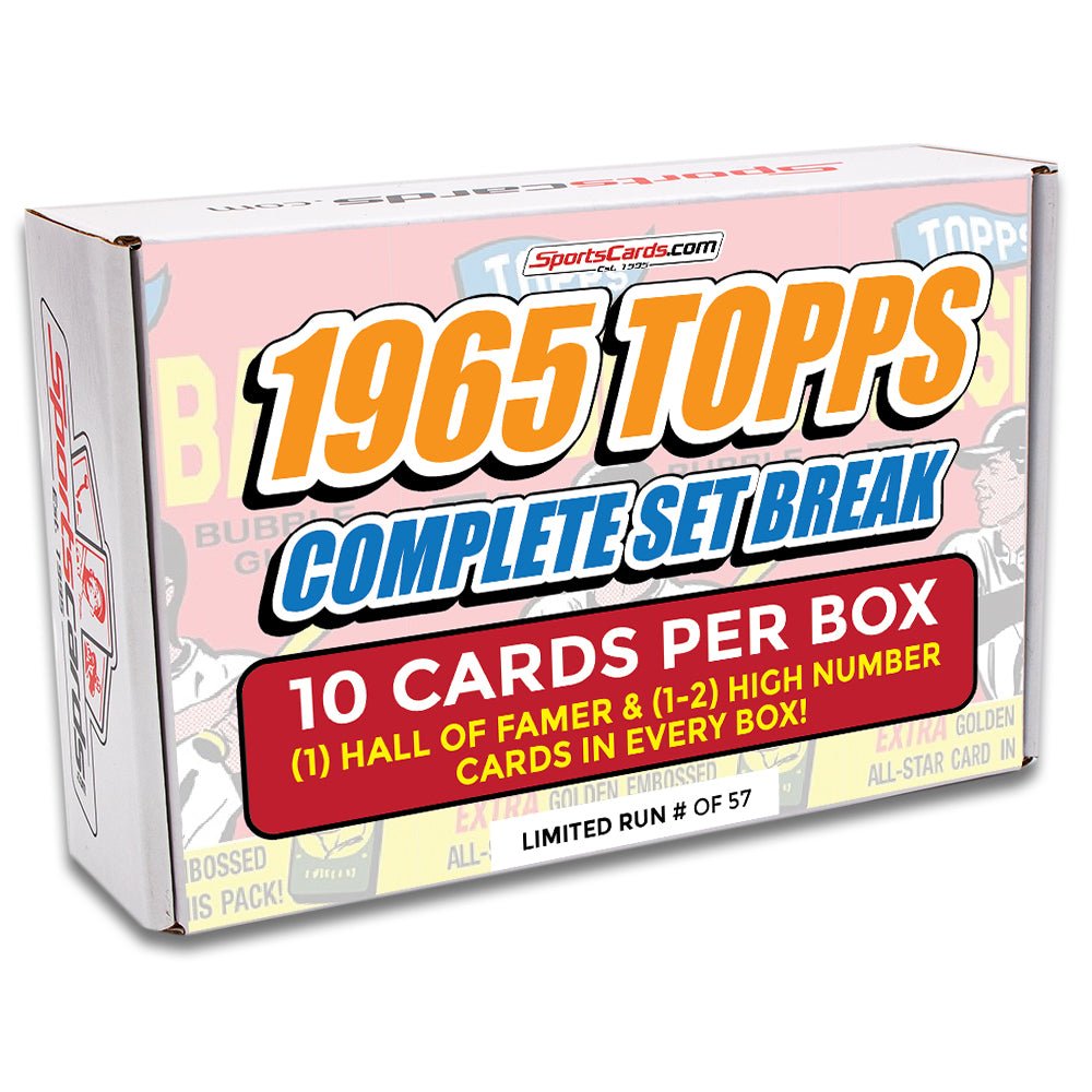 1965 TOPPS BASEBALL COMPLETE SET BREAK - 10 CARDS PER BOX! (1) HOFer &amp; (1-2) High # Cards per box!