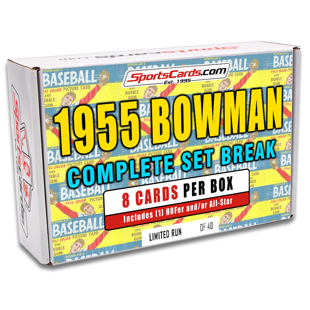 1955 BOWMAN BASEBALL COMPLETE SET BREAK - 8 CARDS PER BOX! (1) HOFer AND/OR ALL-STAR PER BOX!