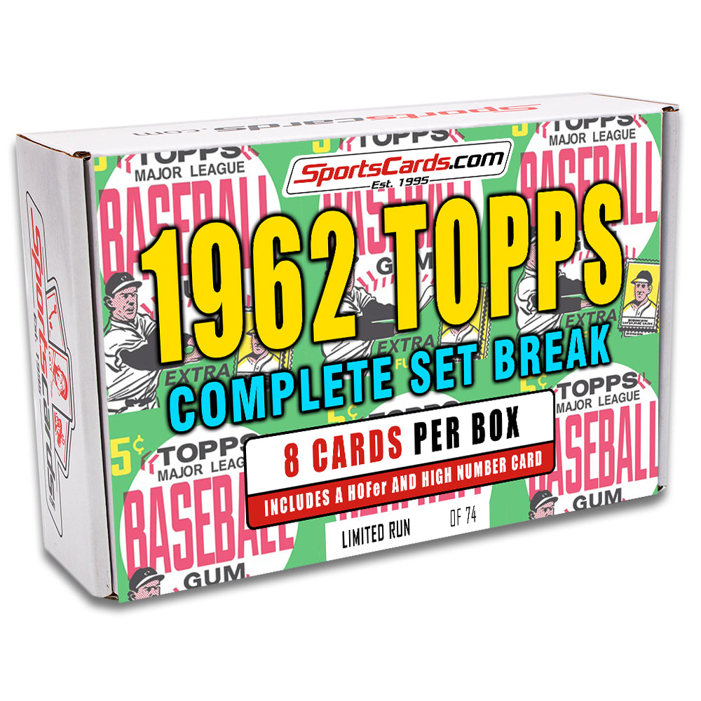 1962 TOPPS BASEBALL COMPLETE SET BREAK - 8 CARDS PER BOX! INCLUDES A HOFer AND HIGH # Card!