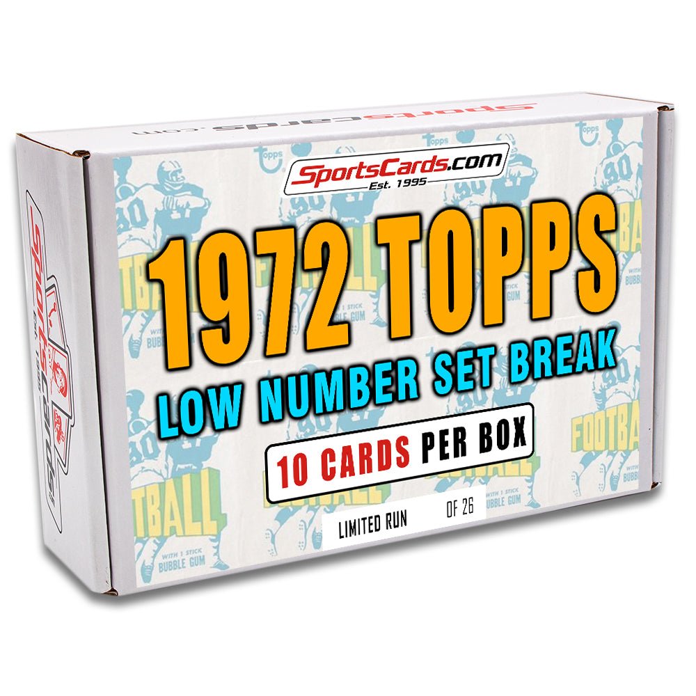 1972 TOPPS FOOTBALL LOW NUMBER SET BREAK BOX– 10 CARDS PER BOX! 2 HOFERS IN EVERY BOX!
