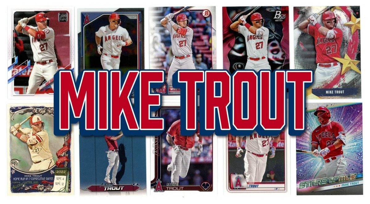 Mike Trout (10) Different Card Player Pack - In Semi Rigid Holders!