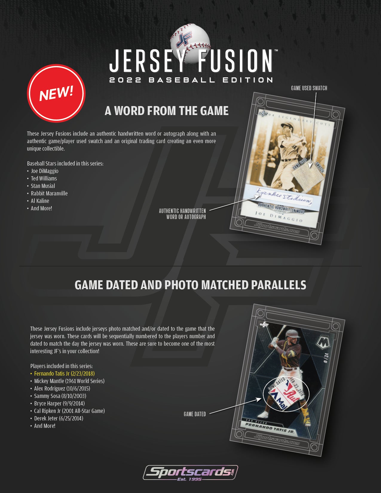 Jersey Fusion Baseball Series 1 Sealed Box - (1) Jersey Fusion Per Box