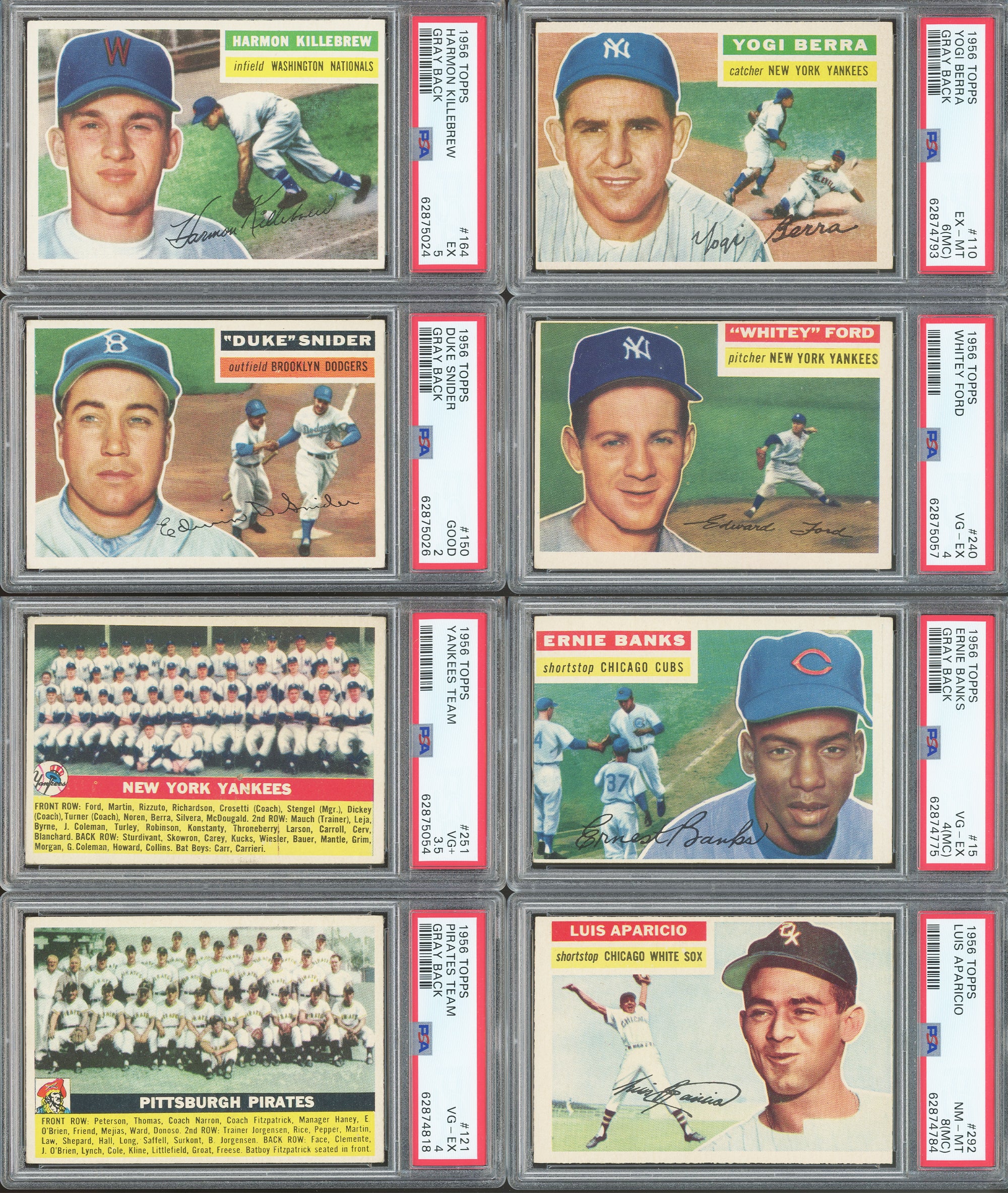 Roberto Clemente 1956 Topps Pittsburgh Pirates Baseball Card #33 PSA VG 3